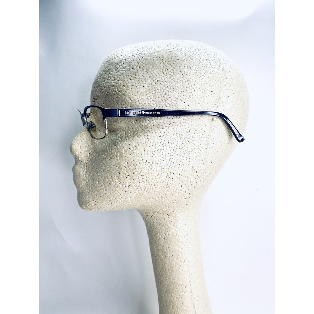 Kate Spade Blue Gold Cat Eye Glasses Polka Dot Temples Ambrosette 54 17 135 - Picture 11 of 11